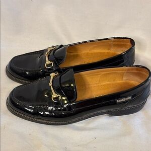 Russell Bromley Black Patent Horsebit Loafers EU 39.5 Shoes